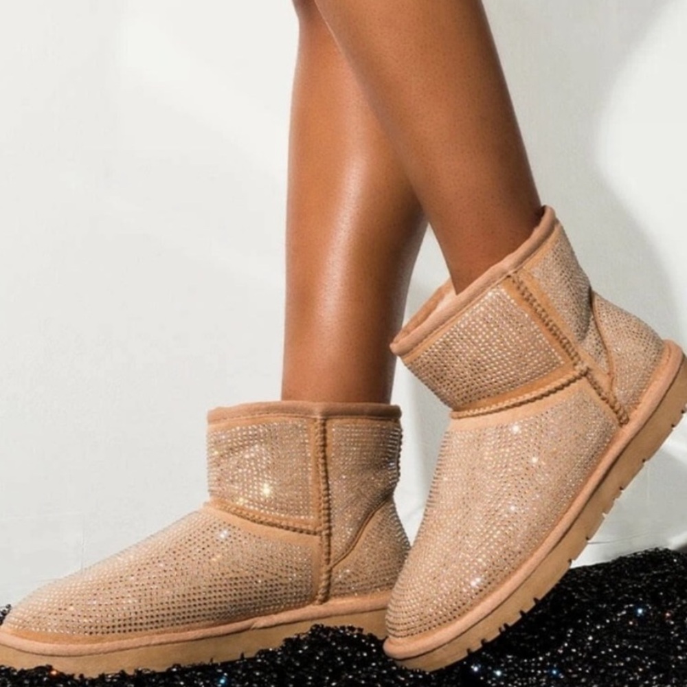 Size 8.5 — 9 Akira azalea wang Rhinestone Crystal Ugg Boots